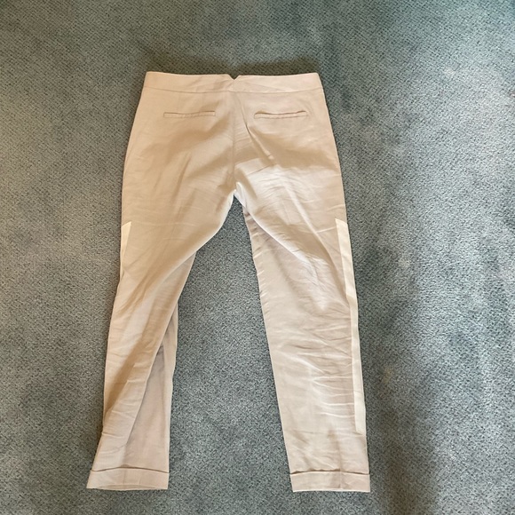 Elie Tahari Beige Pants with Cream and Silver Piping - Picture 3 of 3